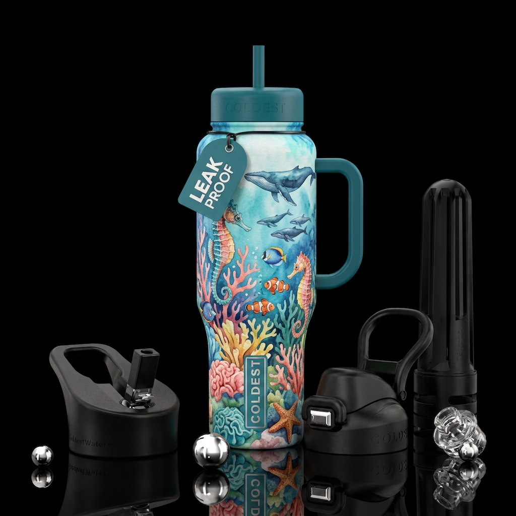 Sea Life water bottle design