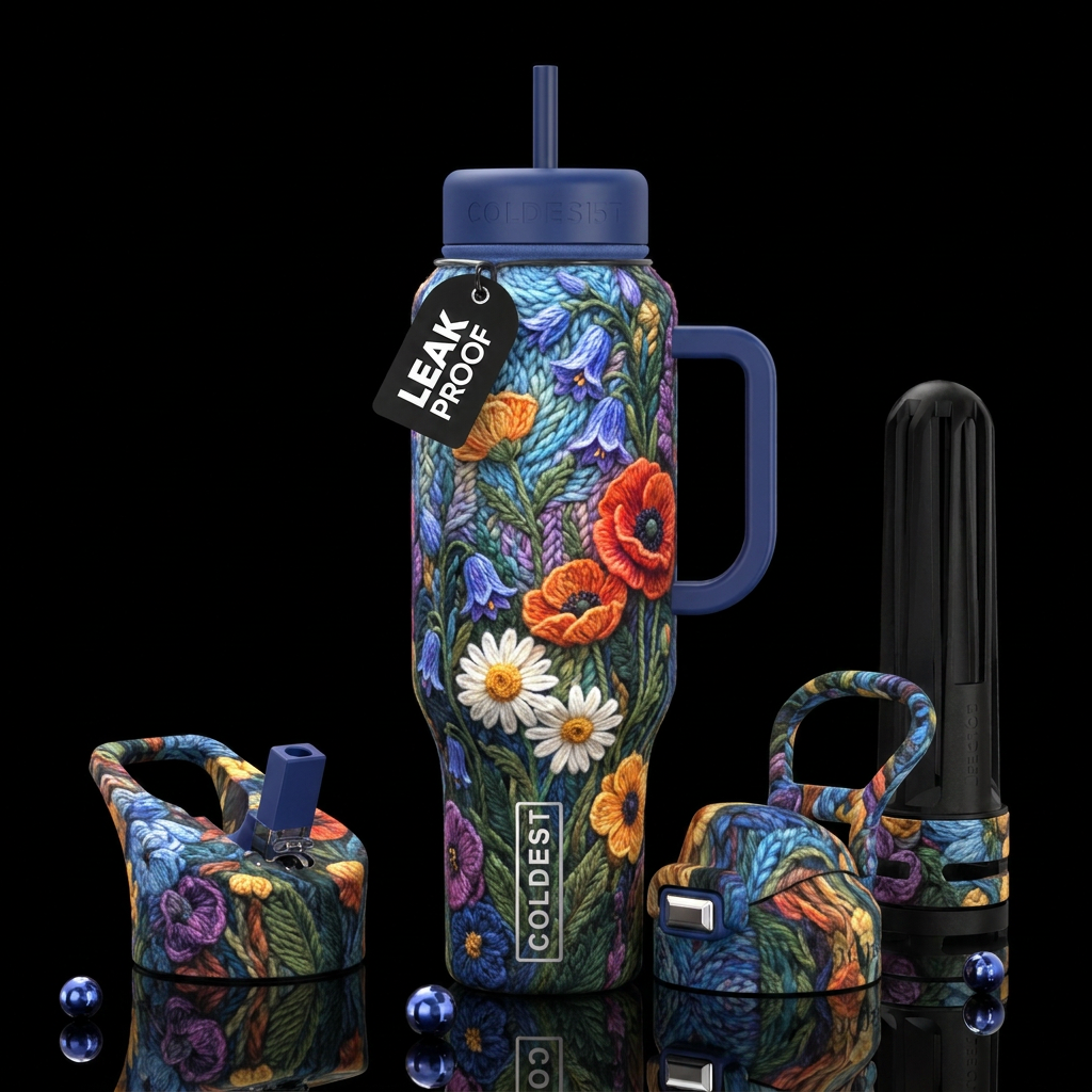 Yarn Art water bottle design