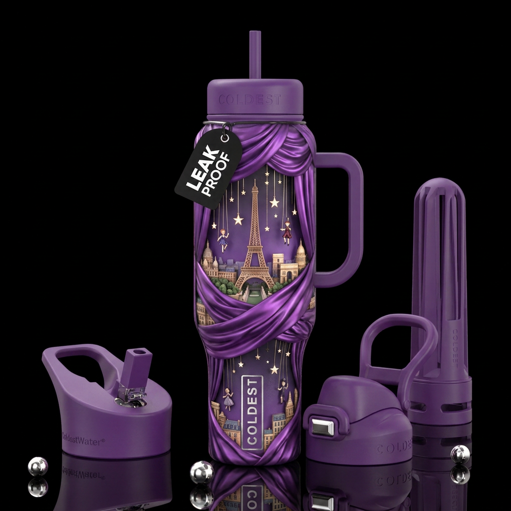 City of Love water bottle design