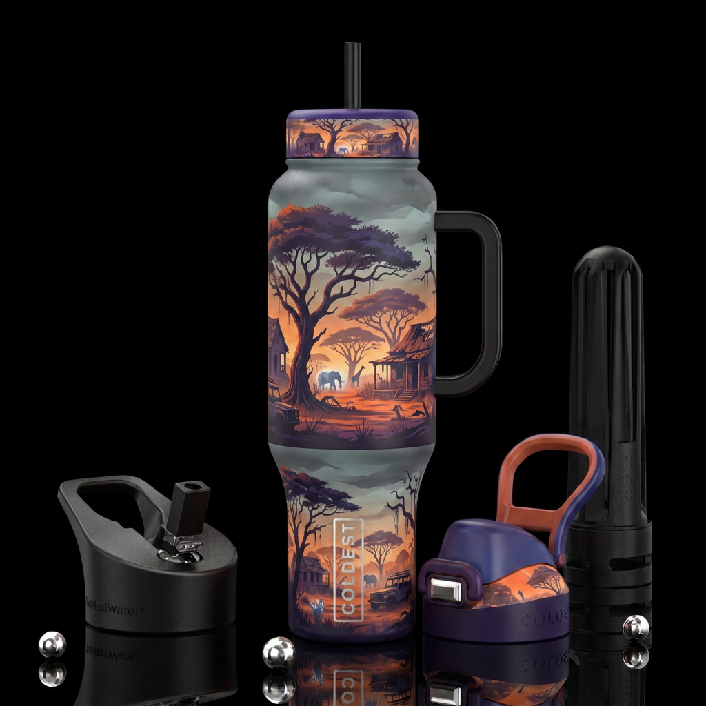 Desolation water bottle design