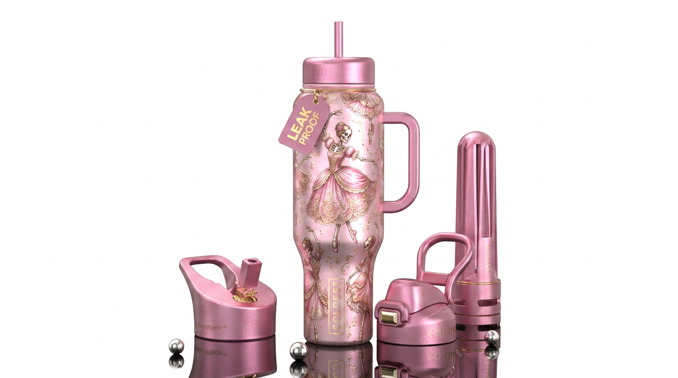 Haunted Ballet water bottle design