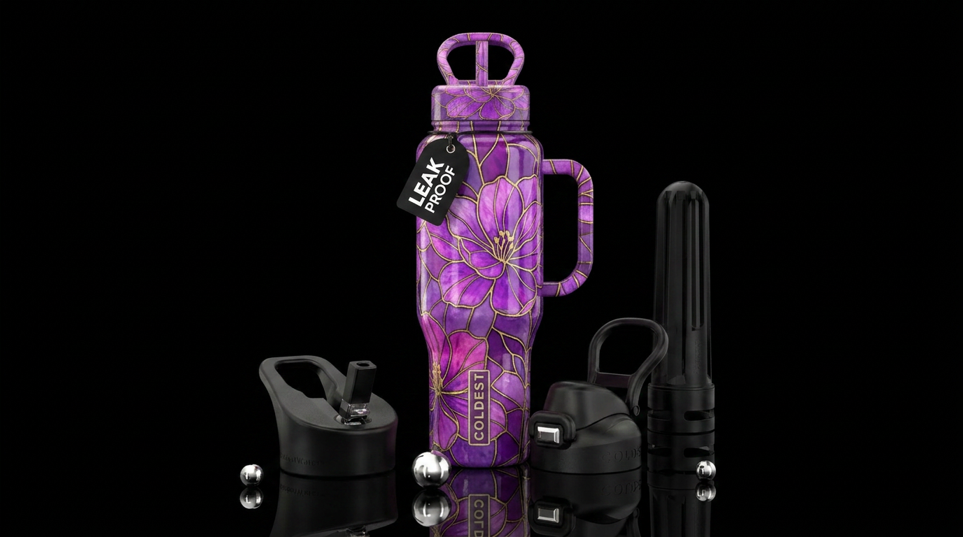 Enchanted Floral water bottle design
