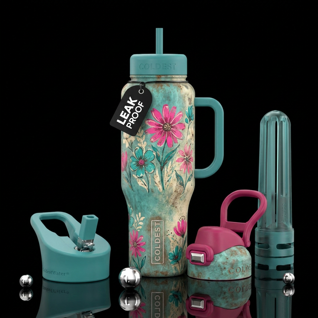 Wildflowers water bottle design