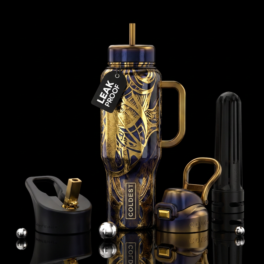 Phantom Gold water bottle design