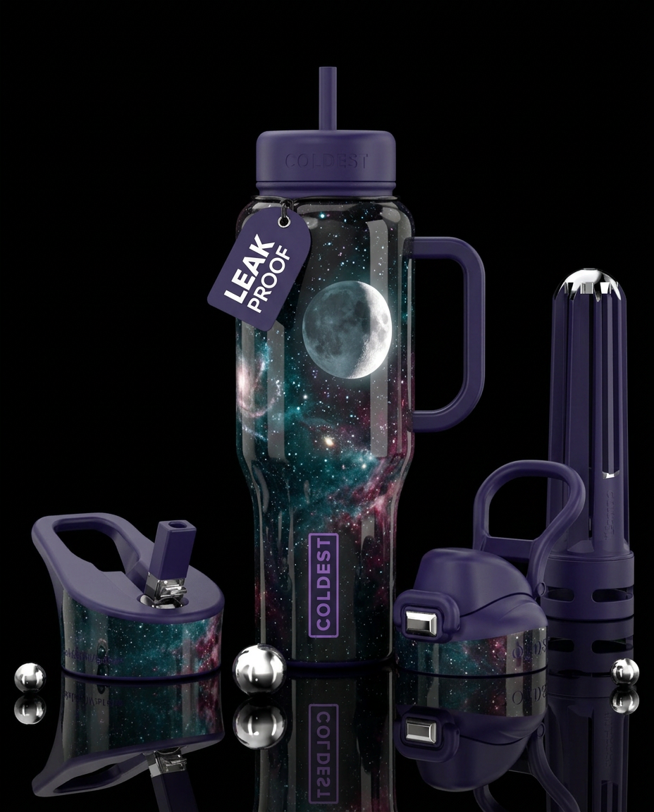 New Super Moon, energetic, nurture, space, water bottle design