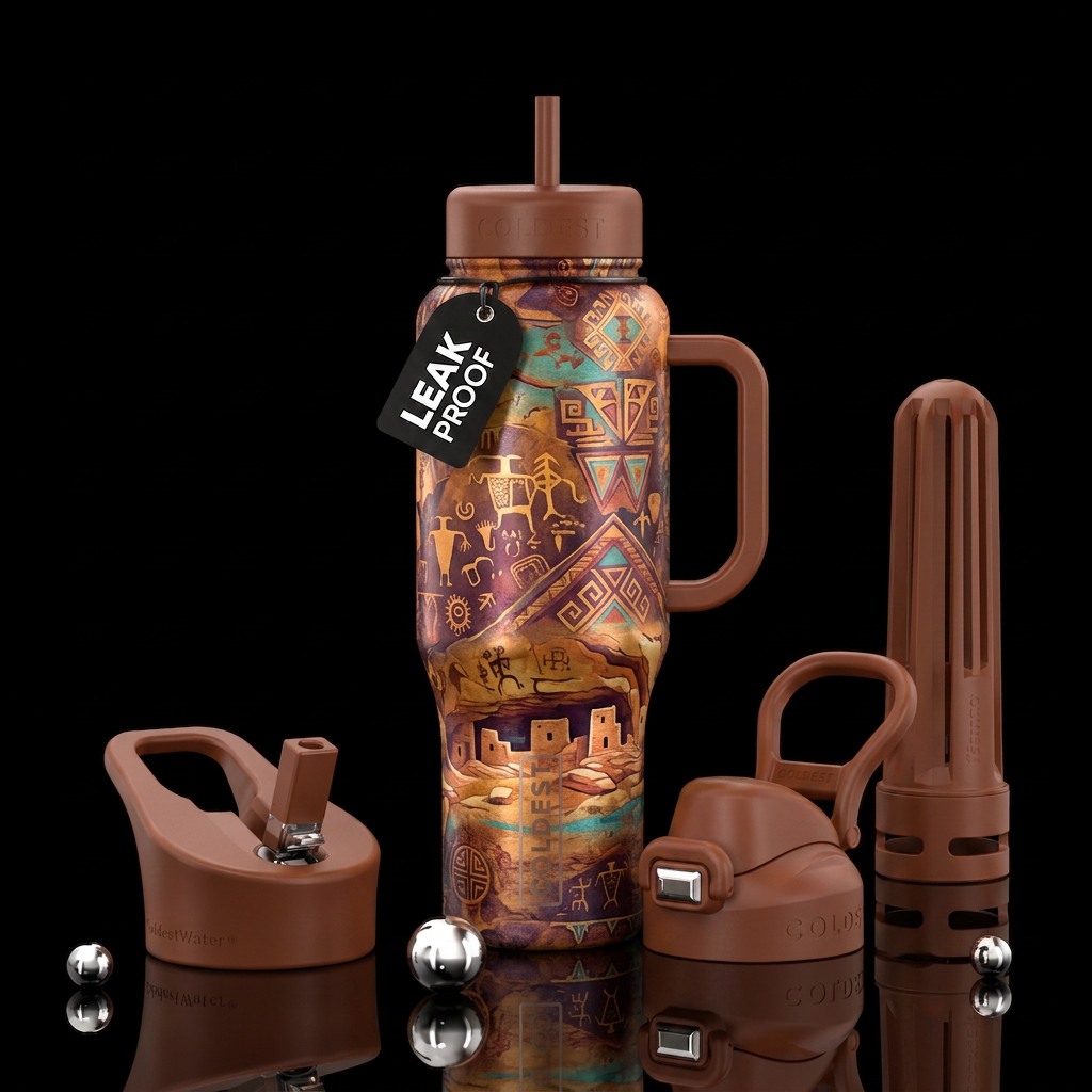 Bears Ear Utah, spiritual, cave dwellings, mystica... water bottle design