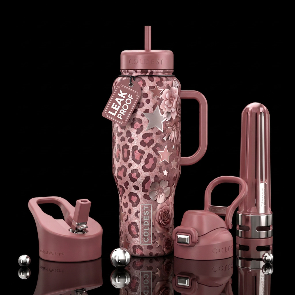 Dusty Rose water bottle design