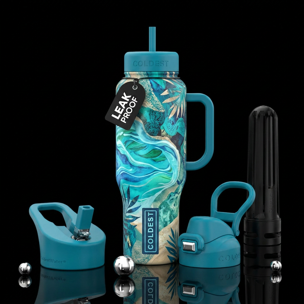 Secluded Bay water bottle design