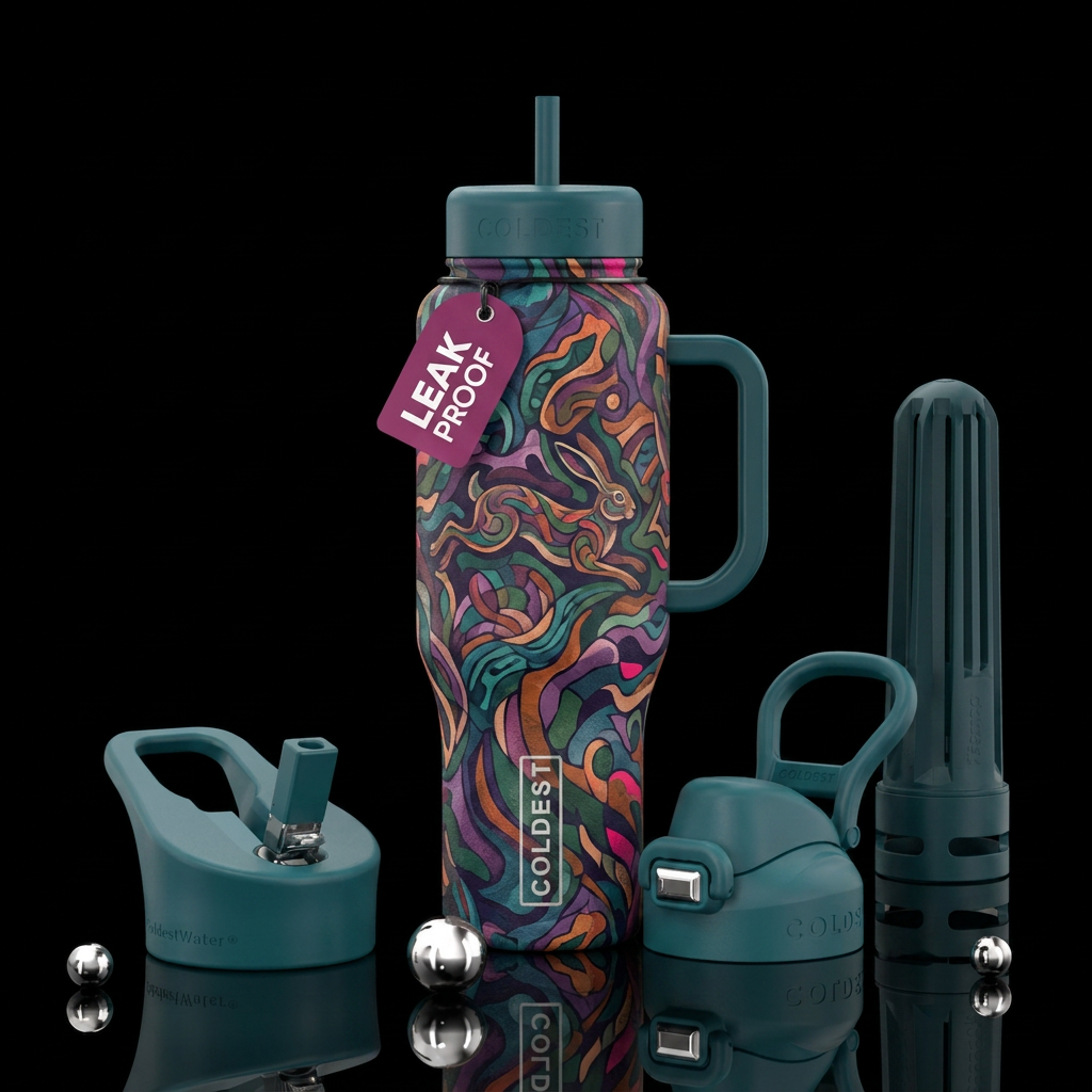 Most creative camouflage, colorful, hidden hare, a... water bottle design