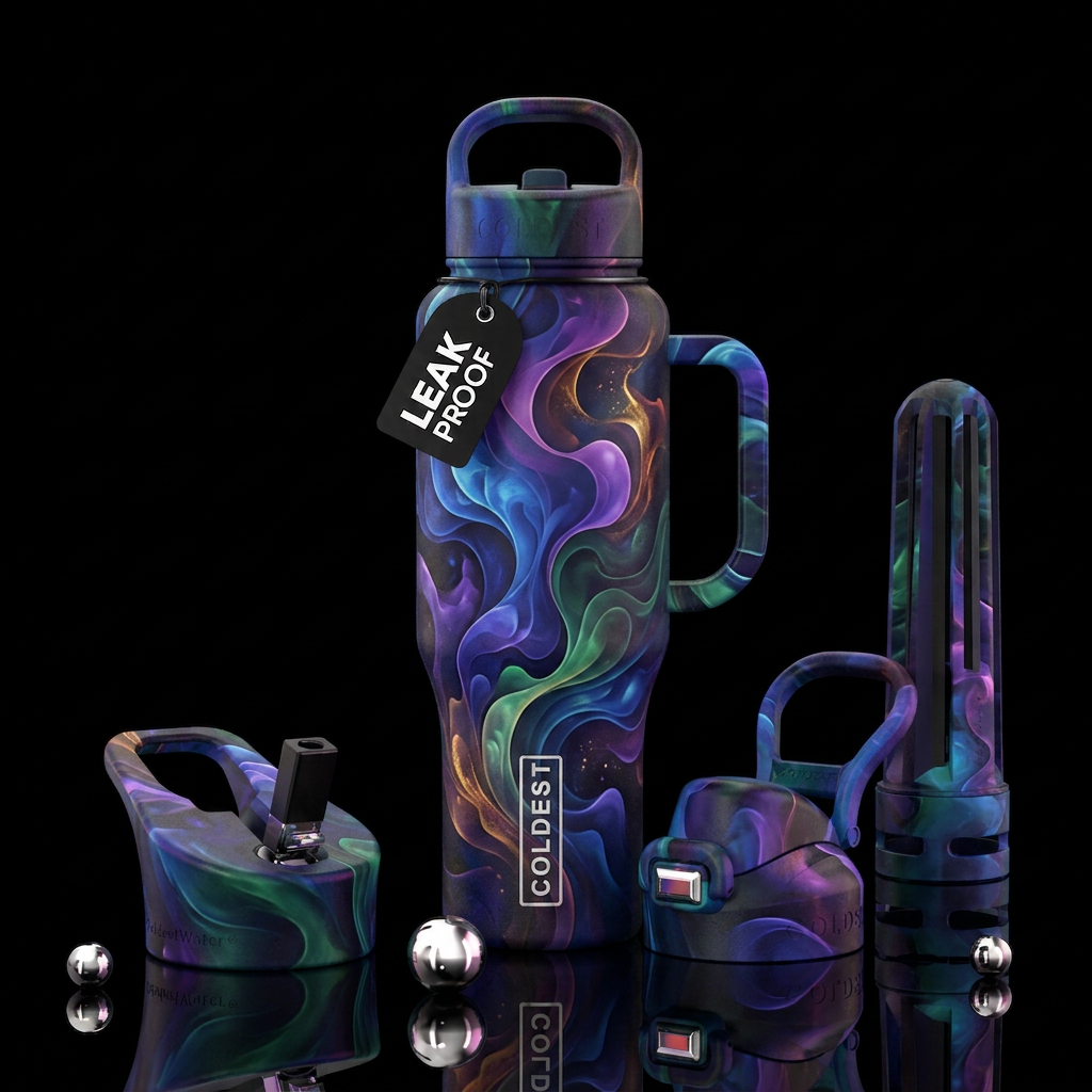 Shape of your Dreams, mystical, zen, peaceful, abs... water bottle design