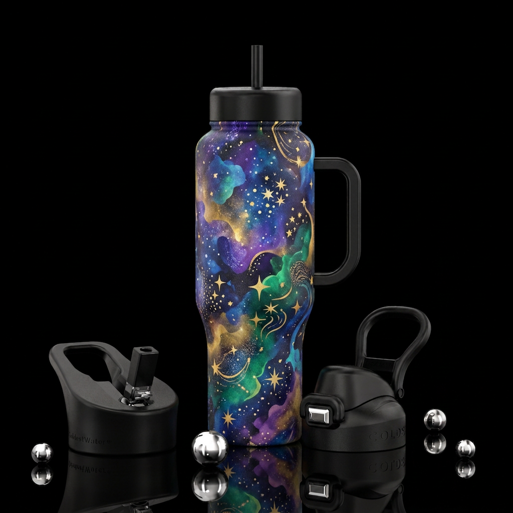 Dream a little dream for me, stars in the night, c... water bottle design