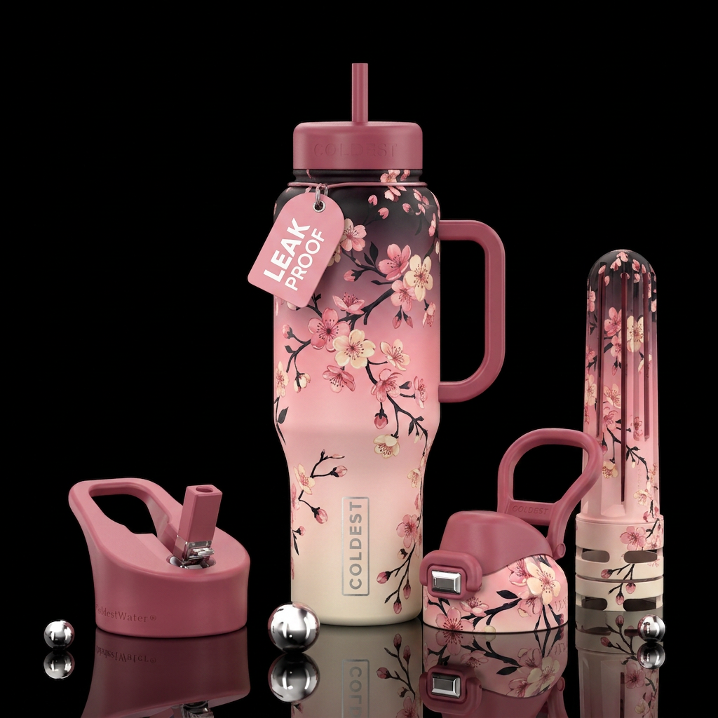 Ombré water bottle design