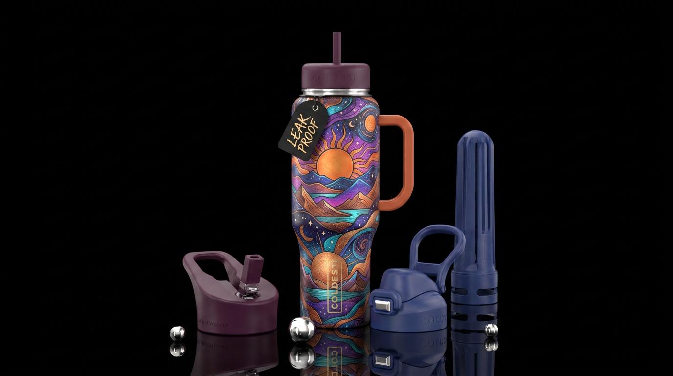 Bohemian Sunset water bottle design
