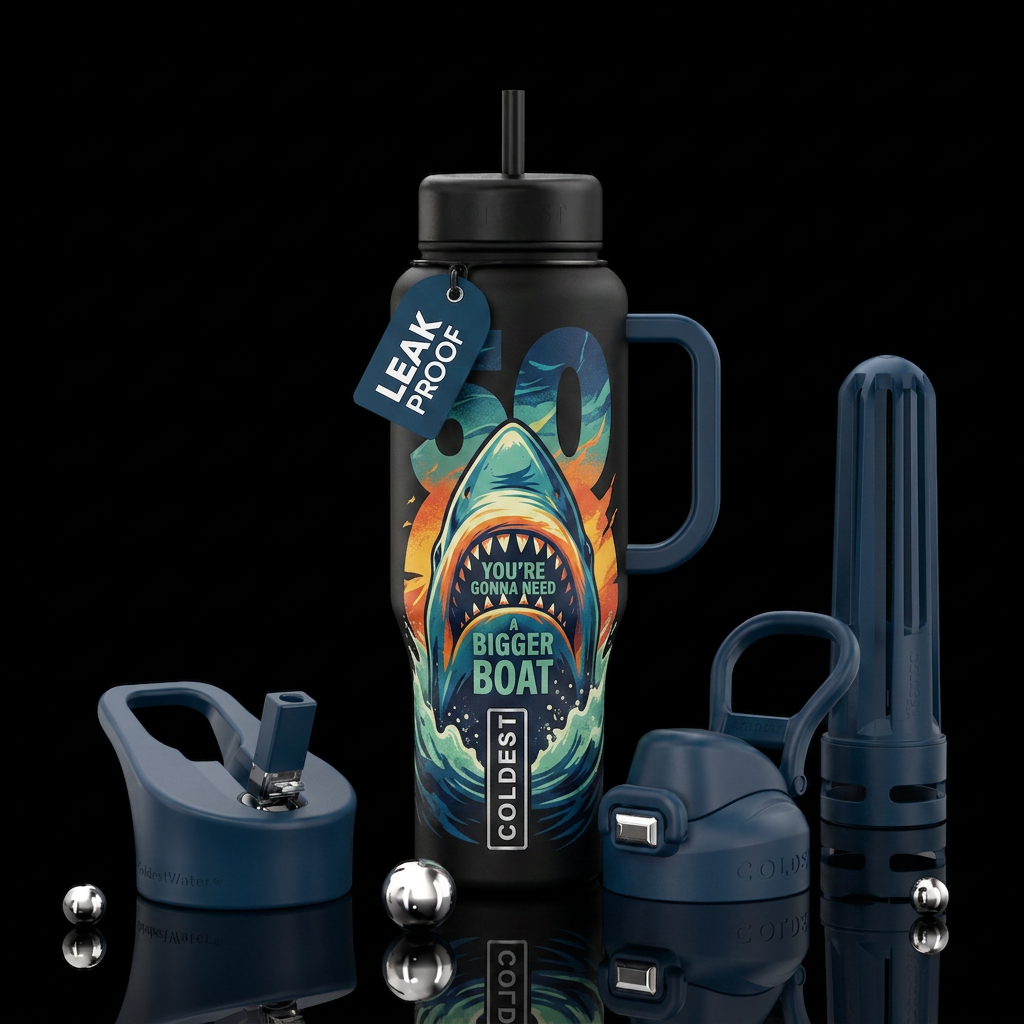 “You’re Gonna Need a Bigger Boat water bottle design