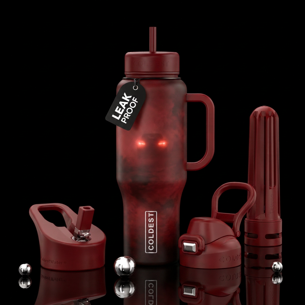 Tail Lights water bottle design