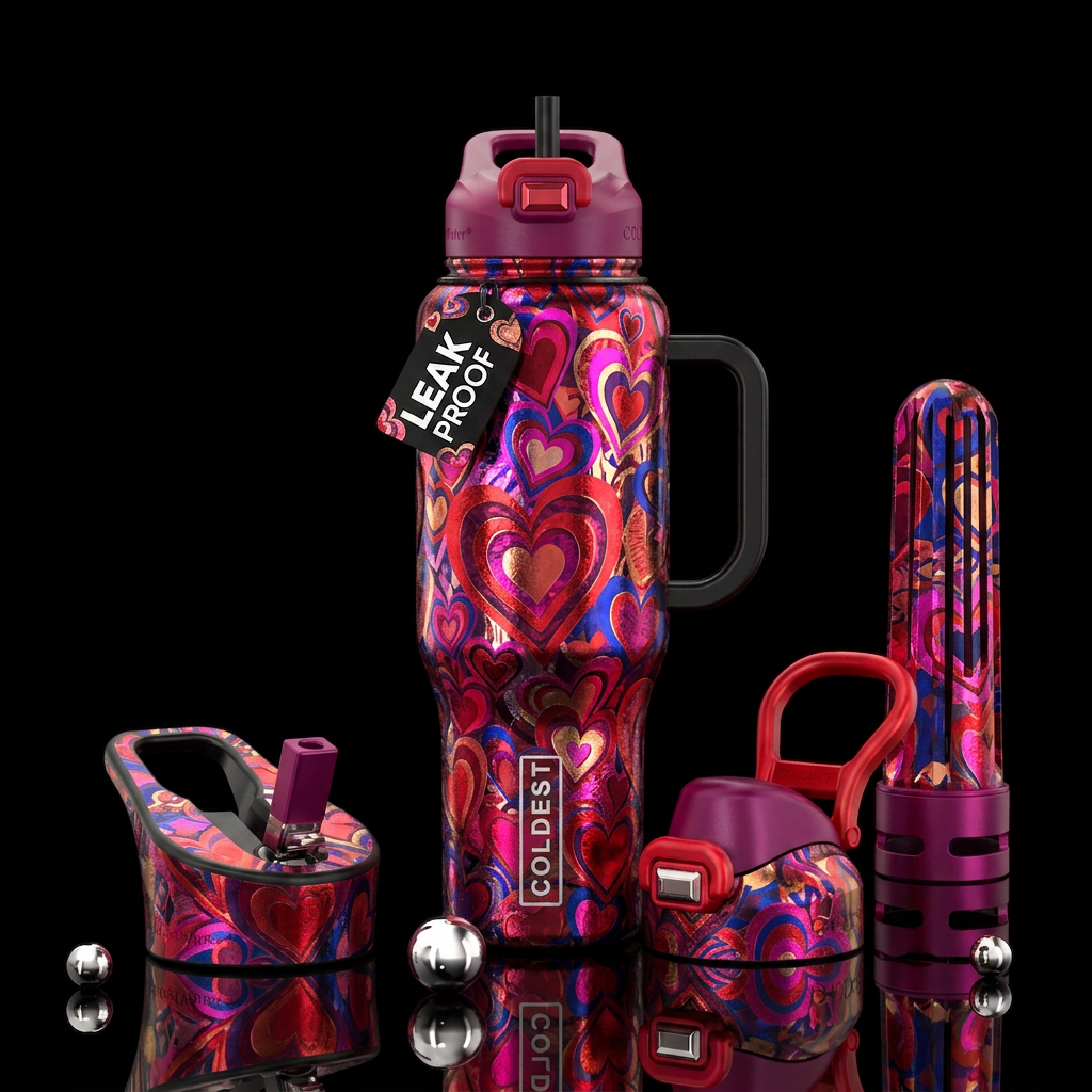 The Look of Love water bottle design