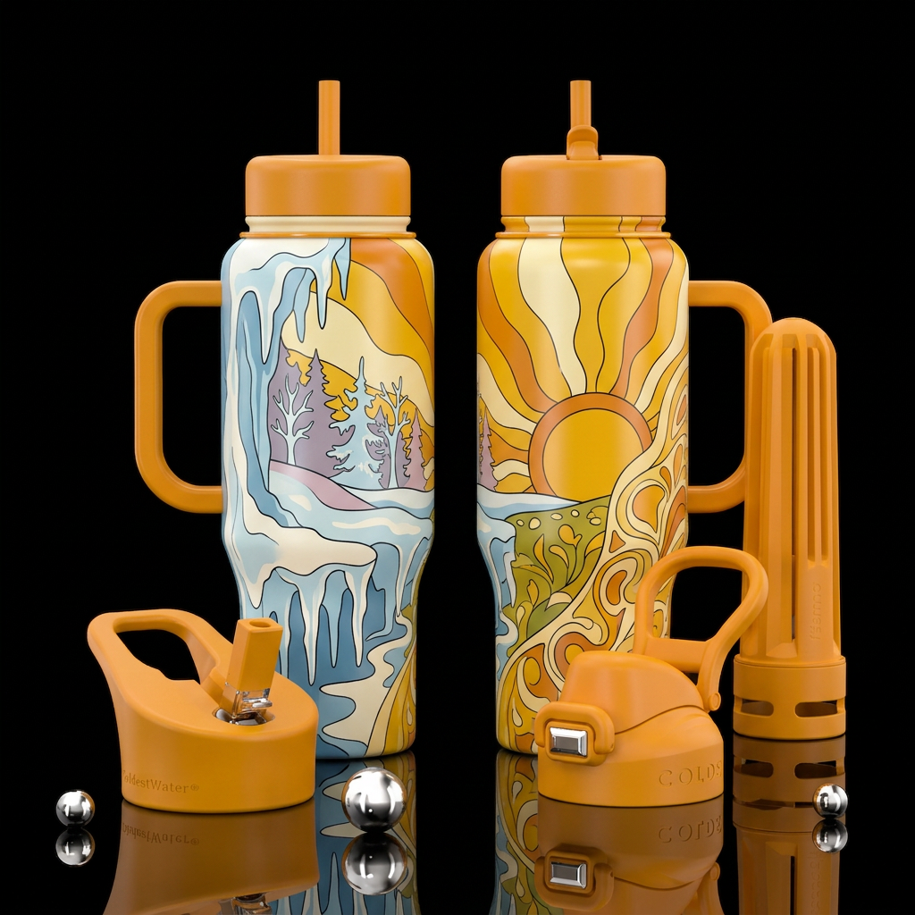 Here Comes the Sun water bottle design