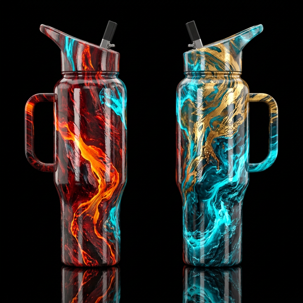 The Dare Devil in Us water bottle design