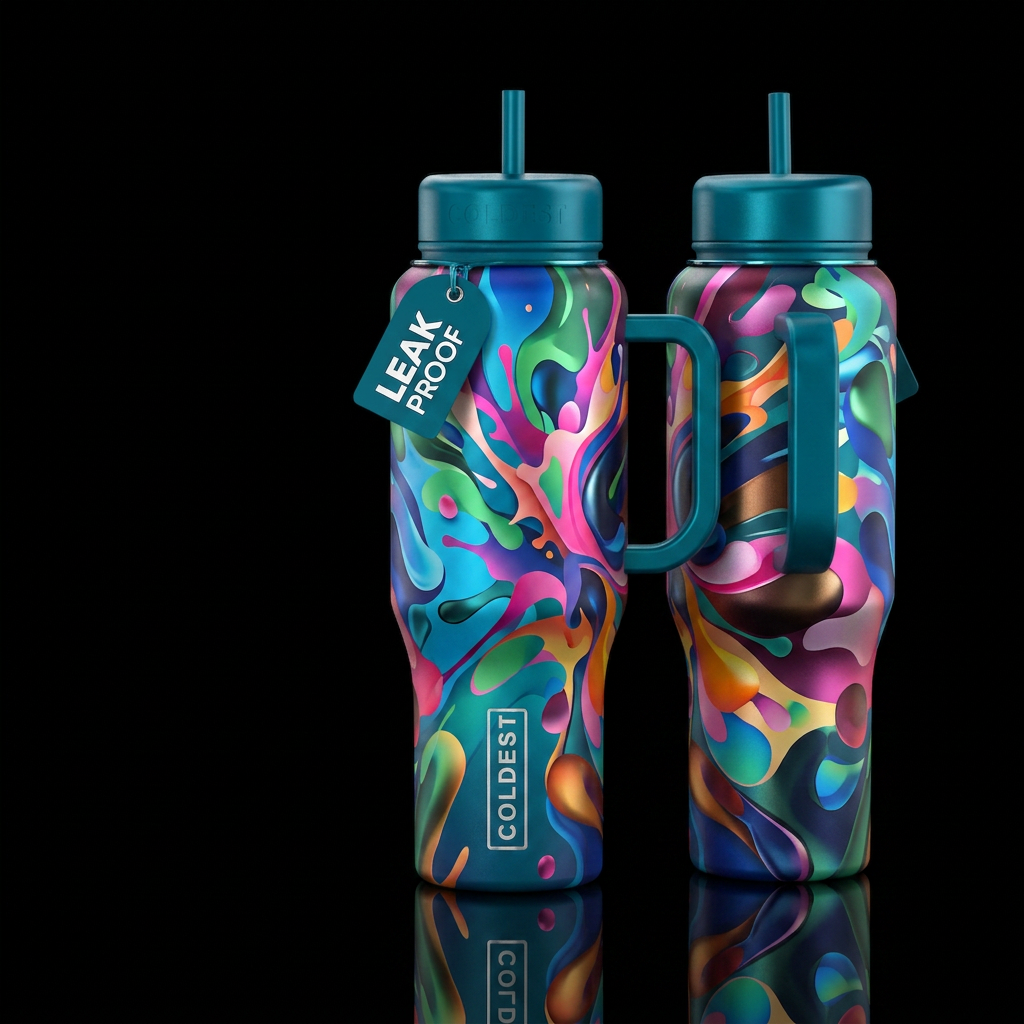 Salvador’s splats water bottle design