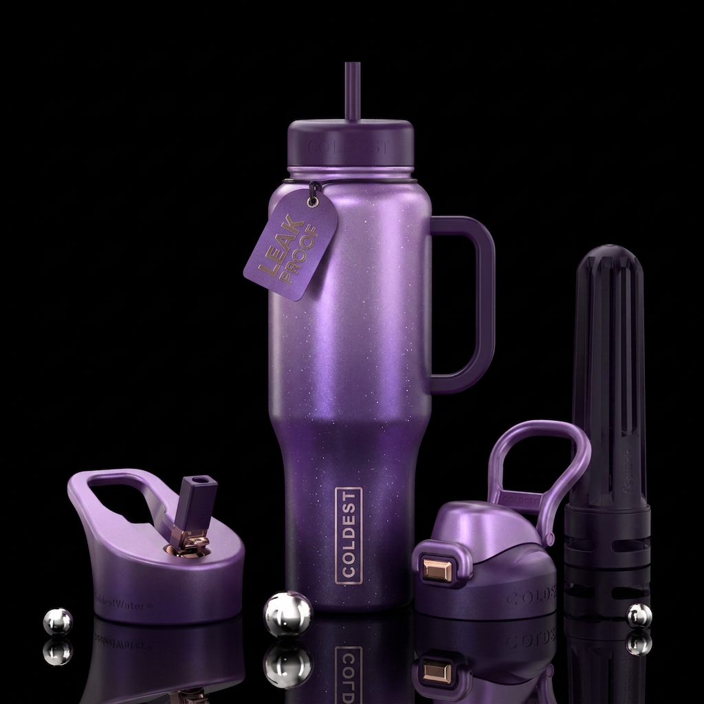Purple Pearl water bottle design