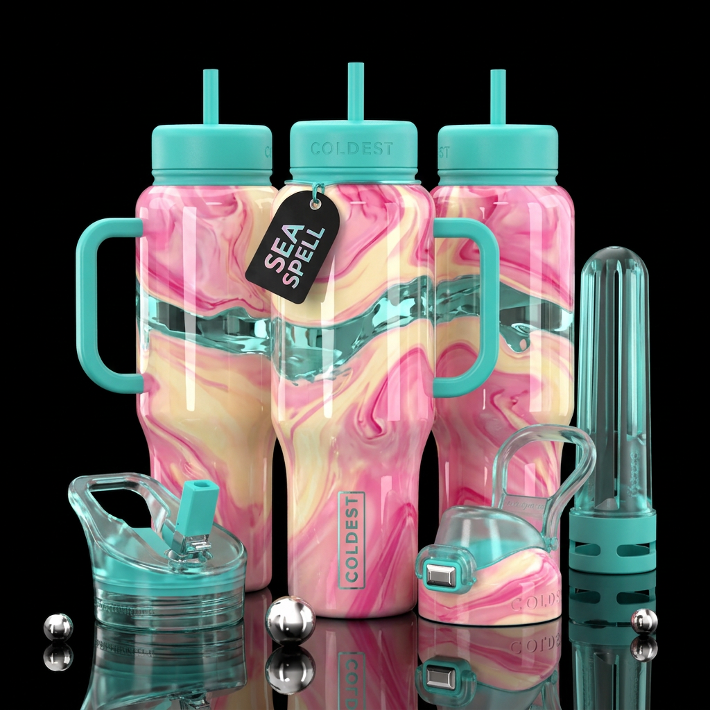 Sea Spell water bottle design
