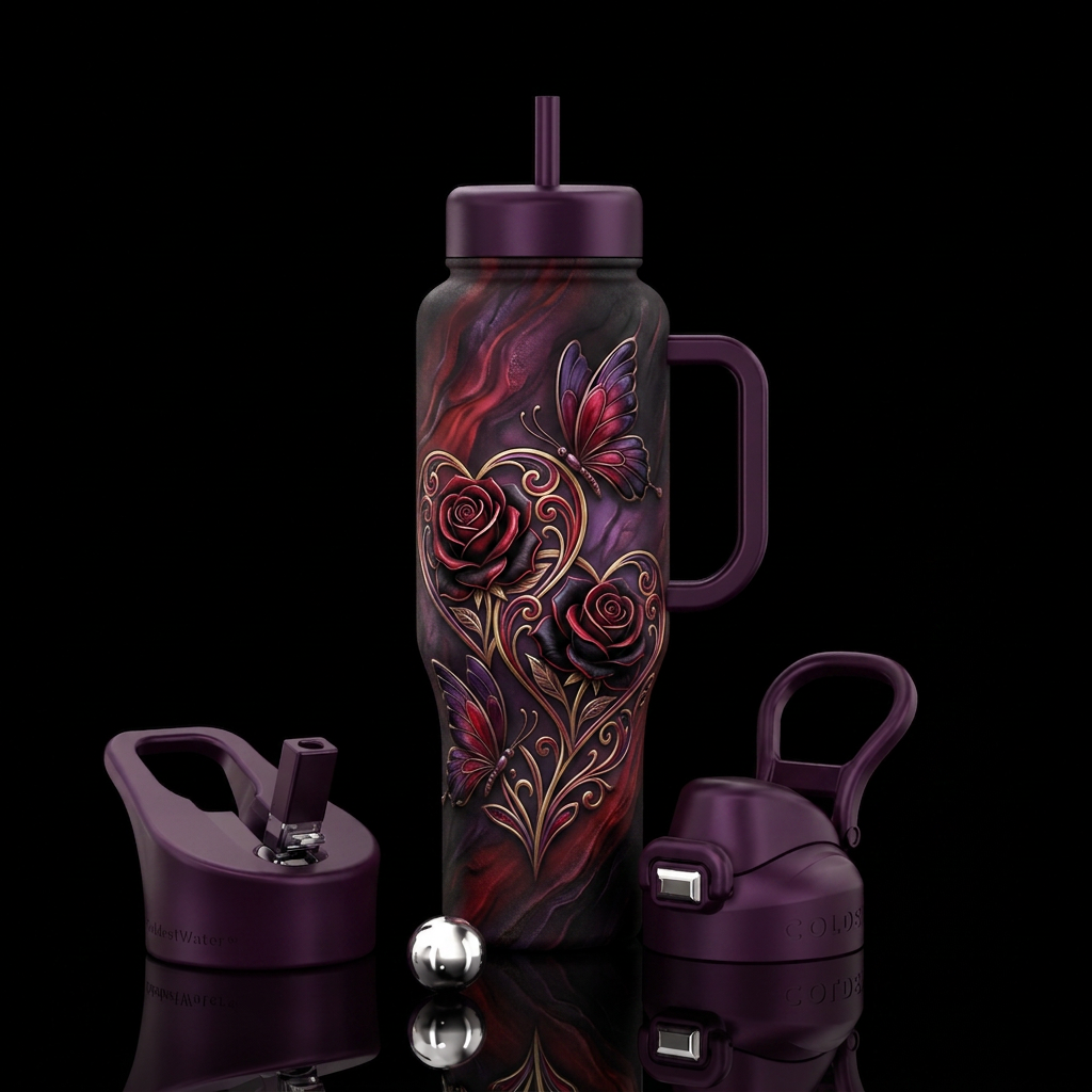 My family hearts water bottle design