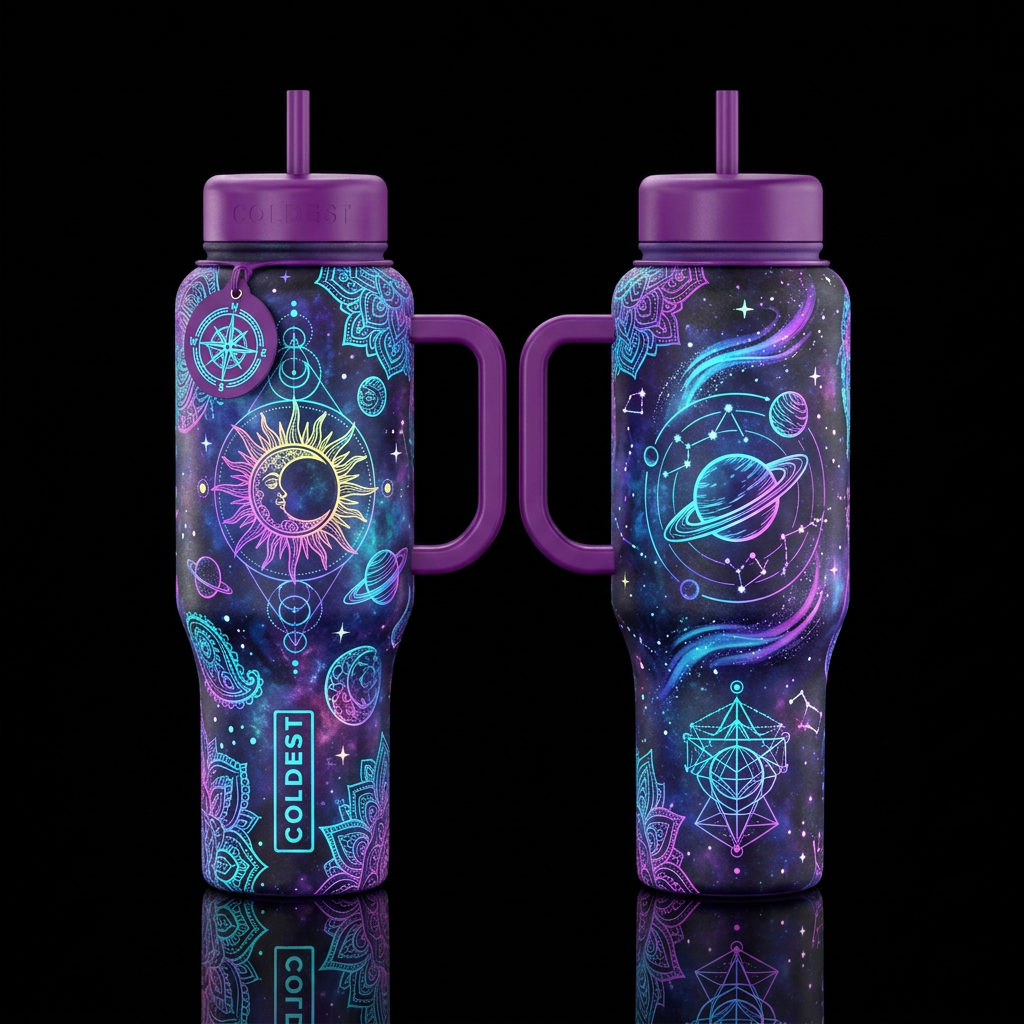 Spaced Out water bottle design