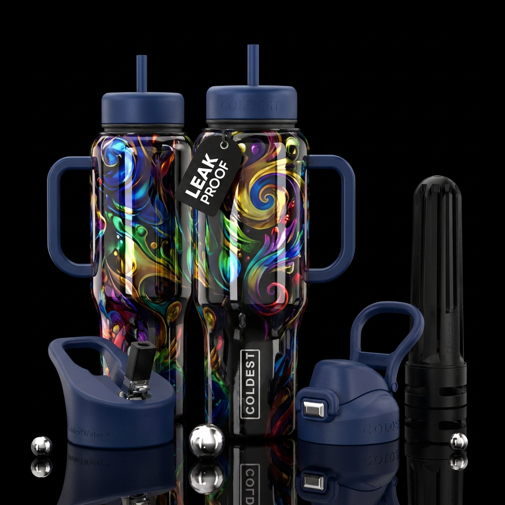 Magical mystery tour water bottle design