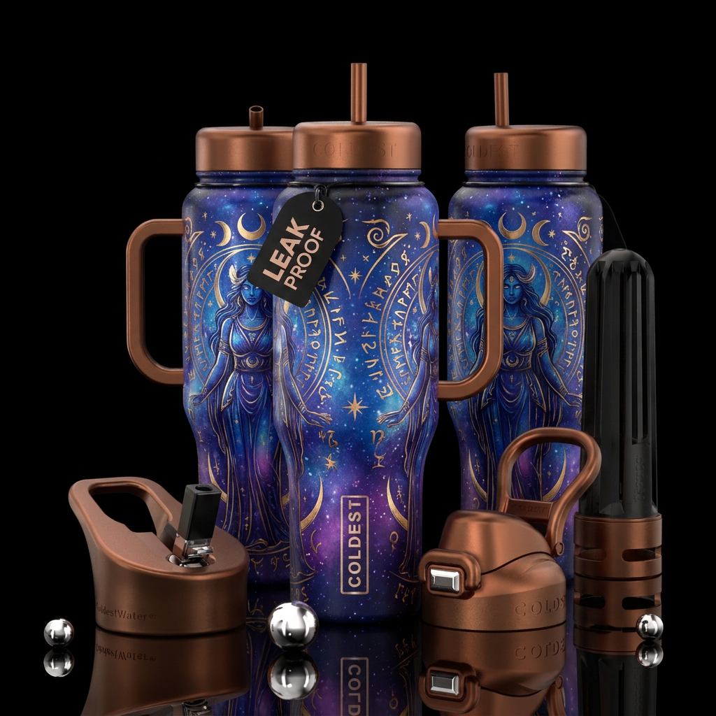 Greek Goddess of Magic, ancient, fantasy, mystical... water bottle design