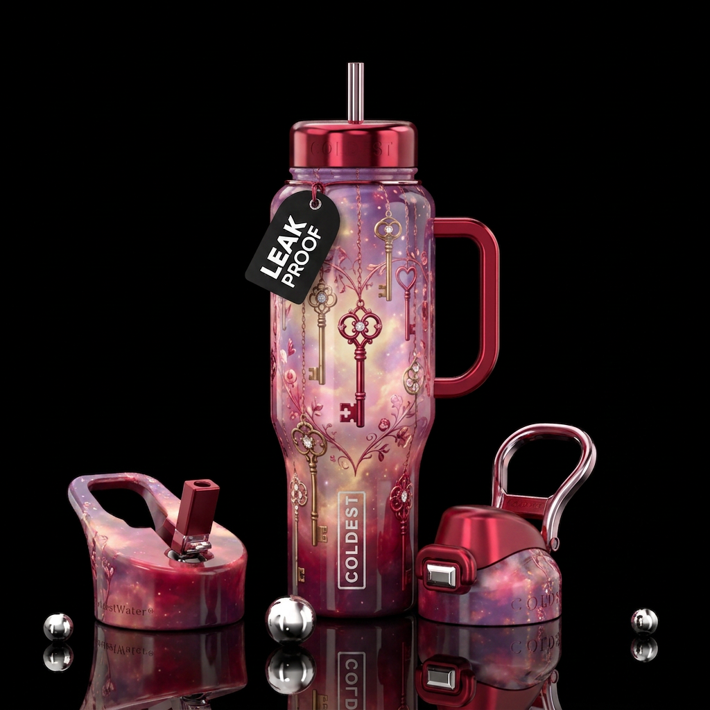 Key to my Heart water bottle design