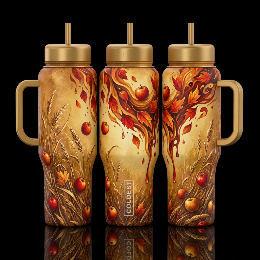 Fall is Here water bottle design