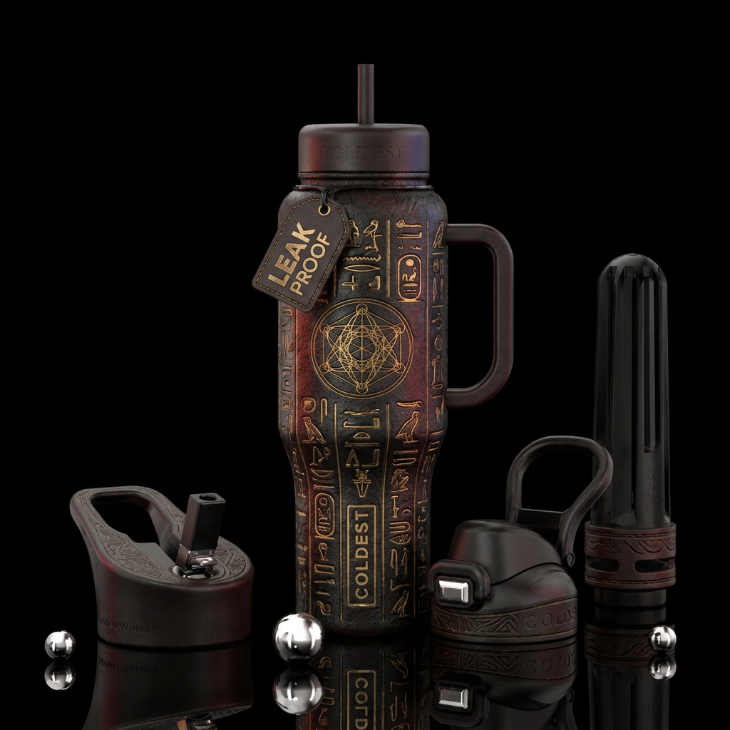 The Book of Mummies water bottle design