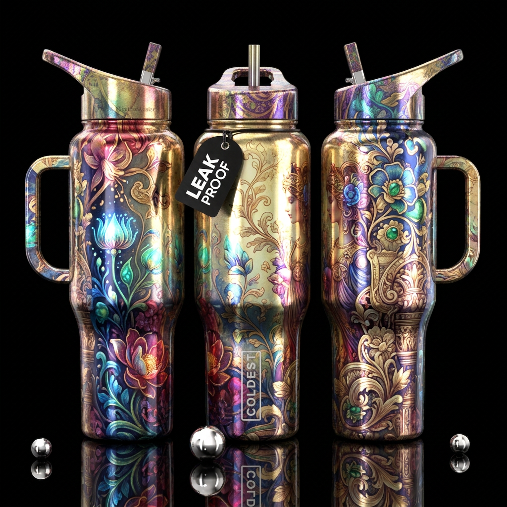 Pandoras Florals water bottle design