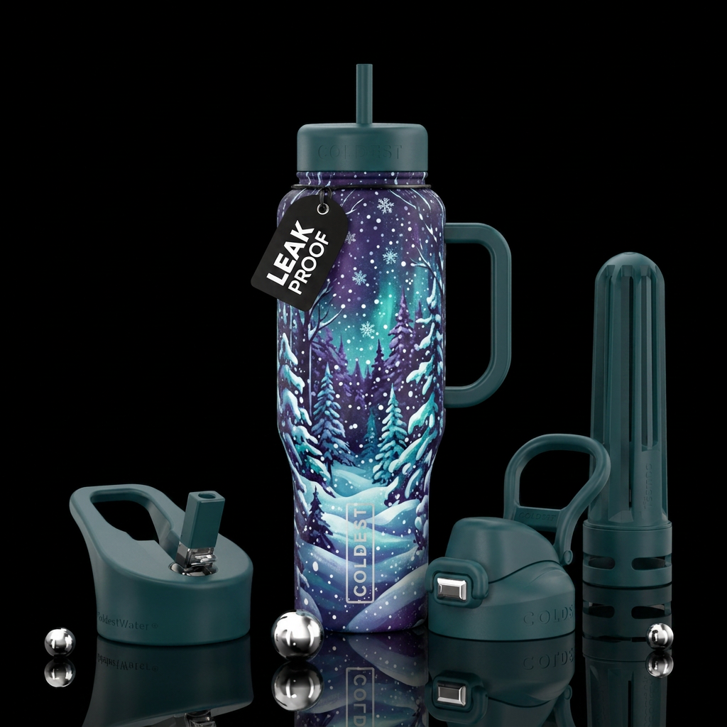 Let it Snow water bottle design