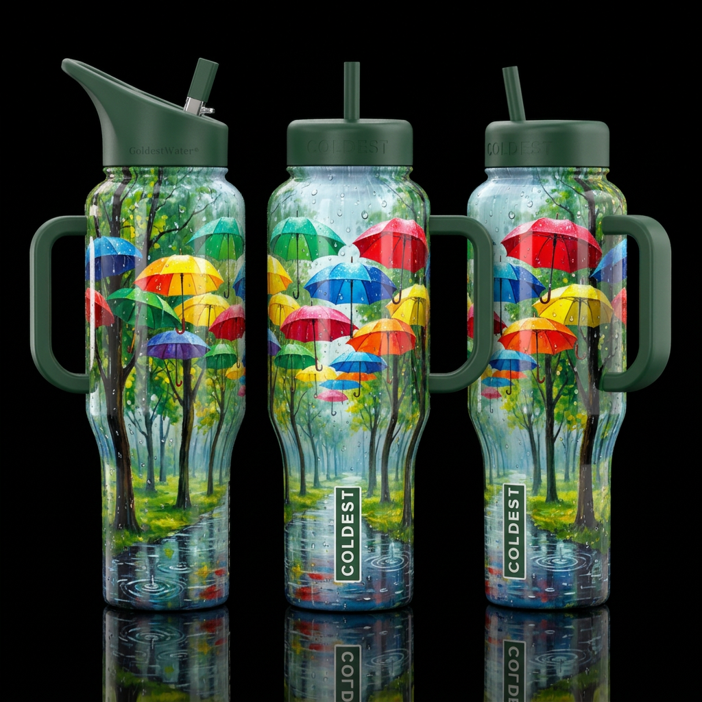 Umbrella Park water bottle design