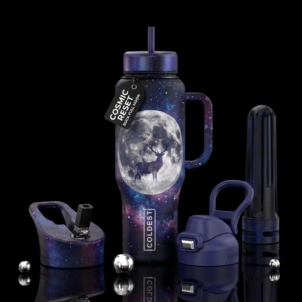 Buck Full Moon water bottle design