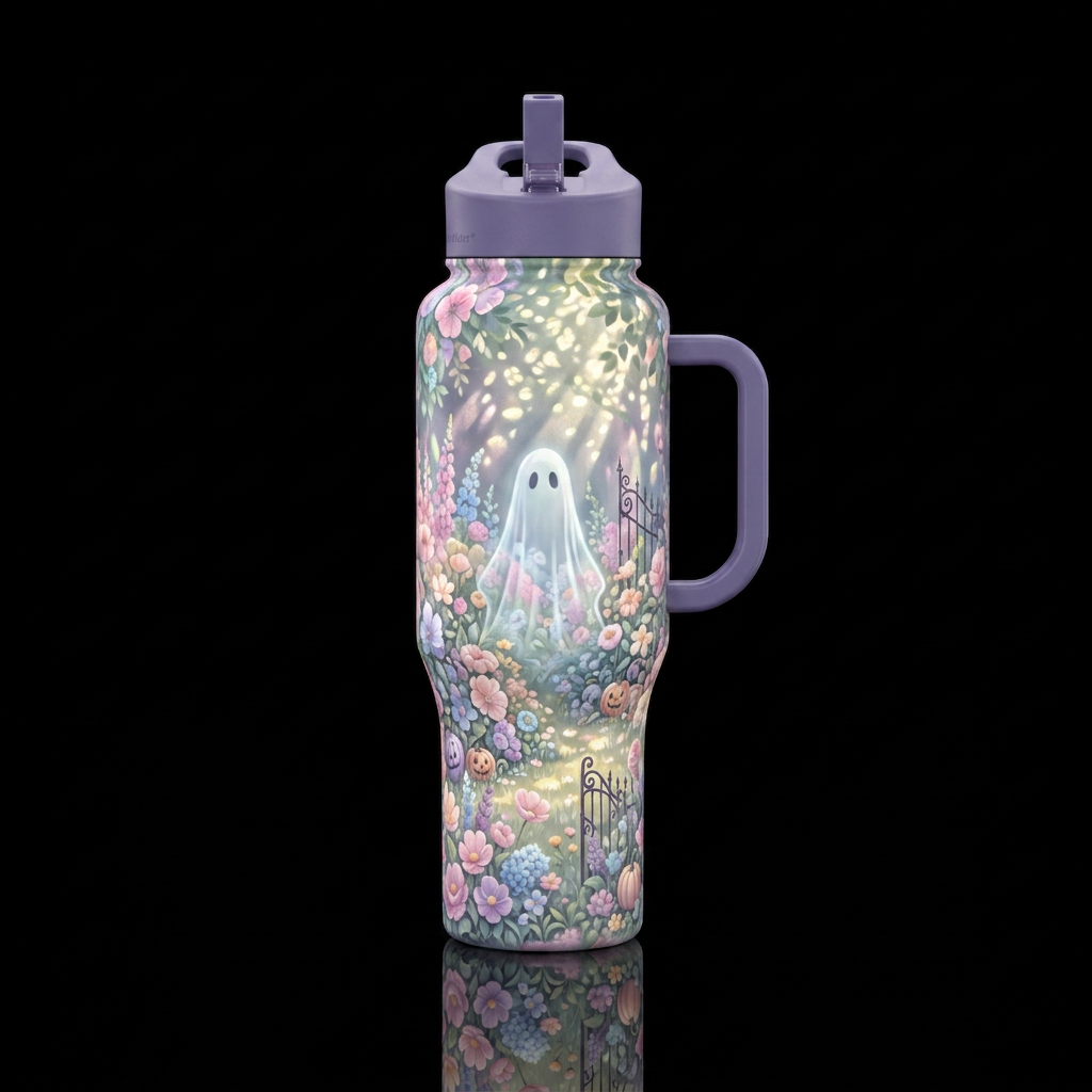 Lost in the Garden water bottle design