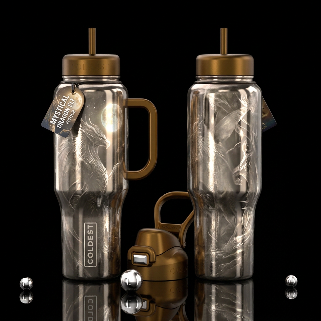 Dragon Elf water bottle design