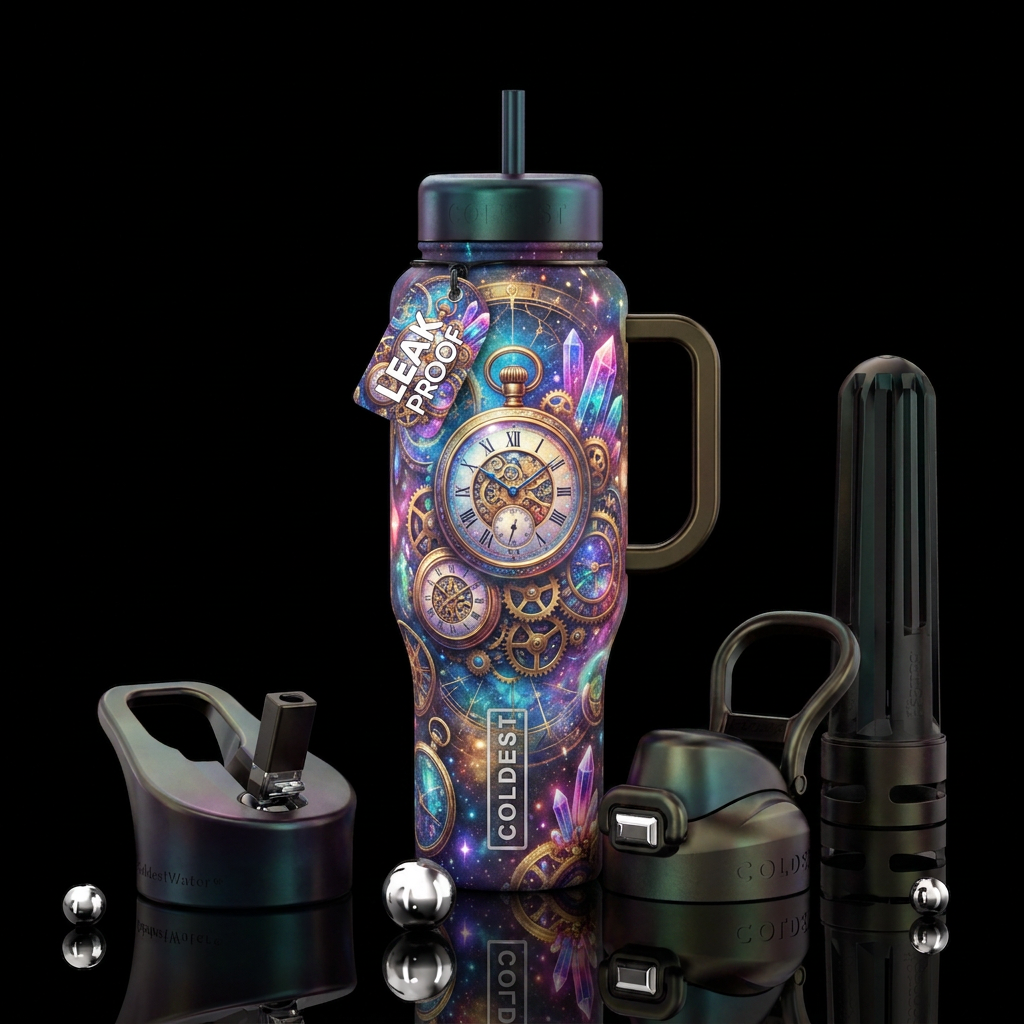 The Timepiece water bottle design