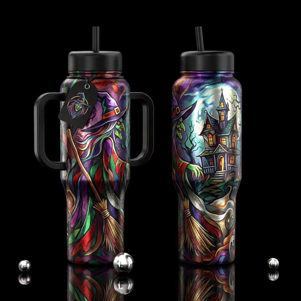 The Witches Rule water bottle design