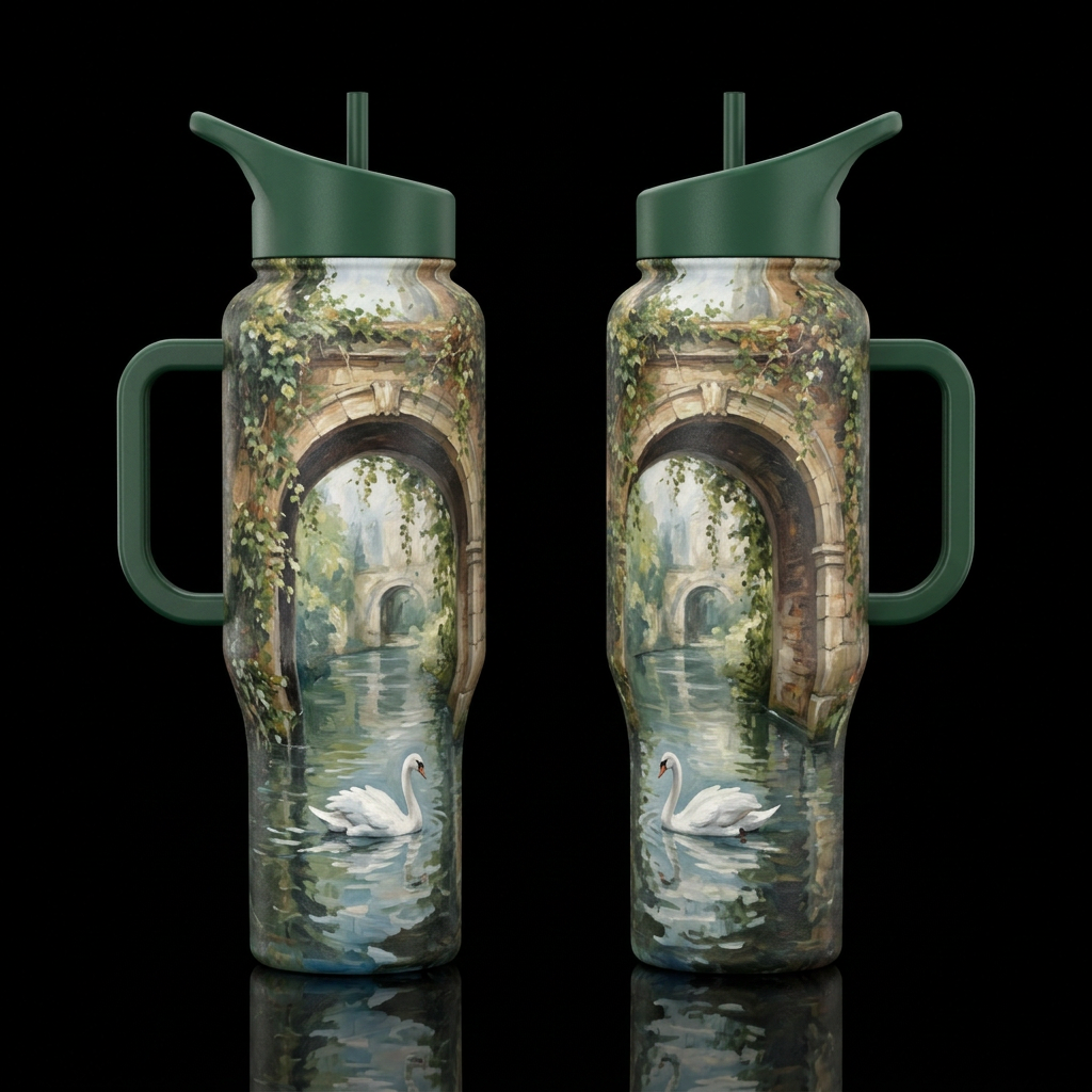 The Secret Archway water bottle design