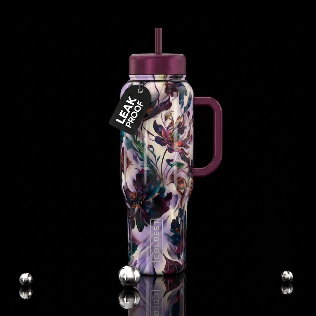 Floral Rhapsody water bottle design