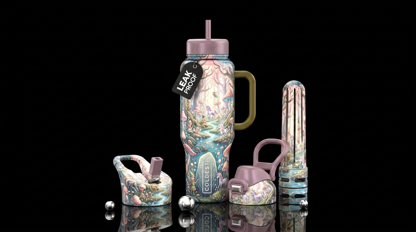 Enchanted Forest water bottle design