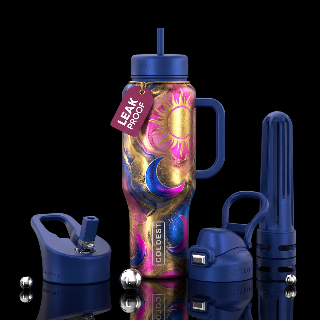 Sun and Moon Harmony water bottle design