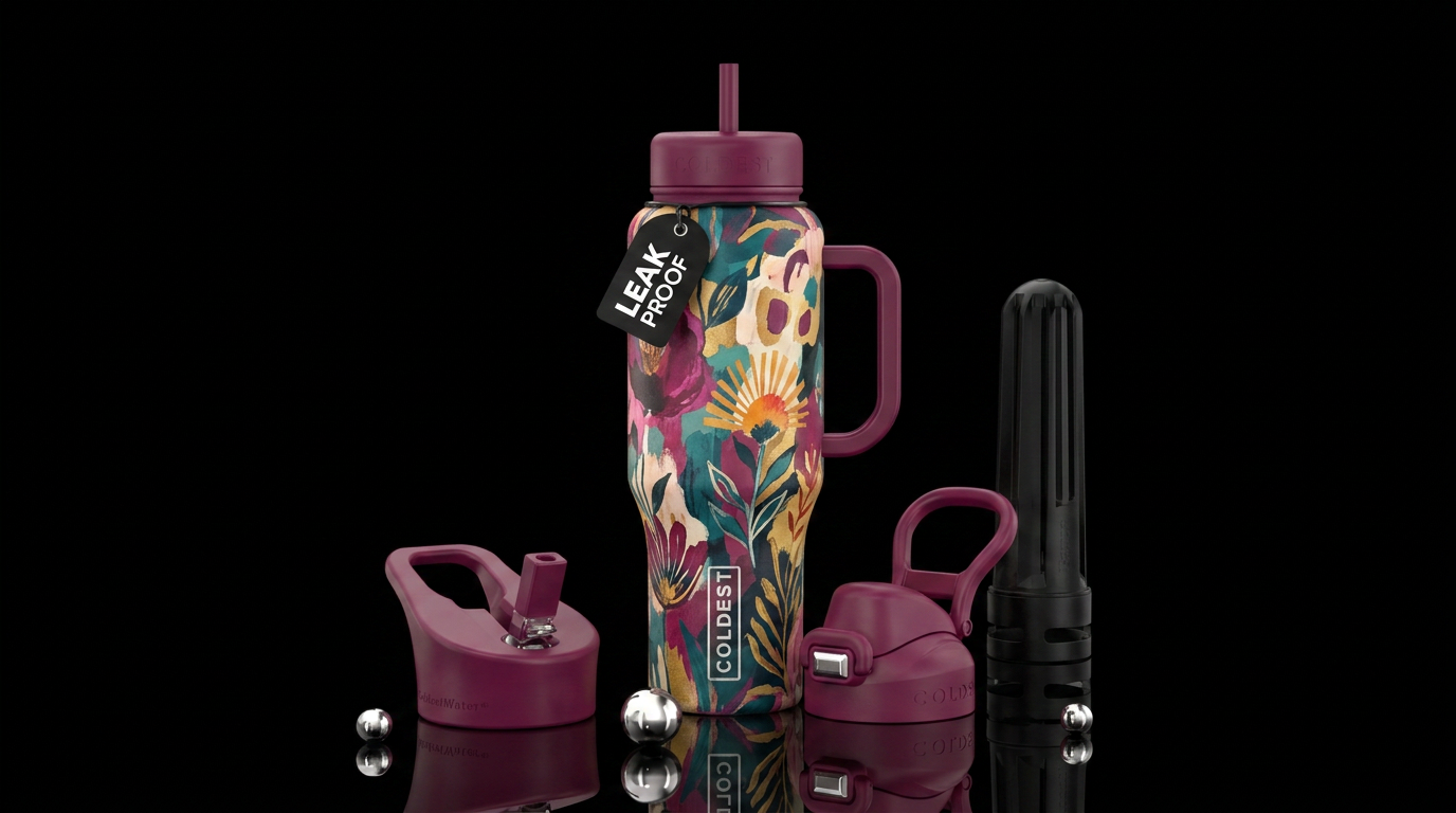 Vashti Florals water bottle design