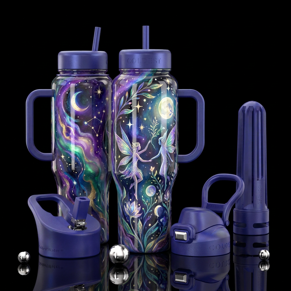Reach for the Stars water bottle design