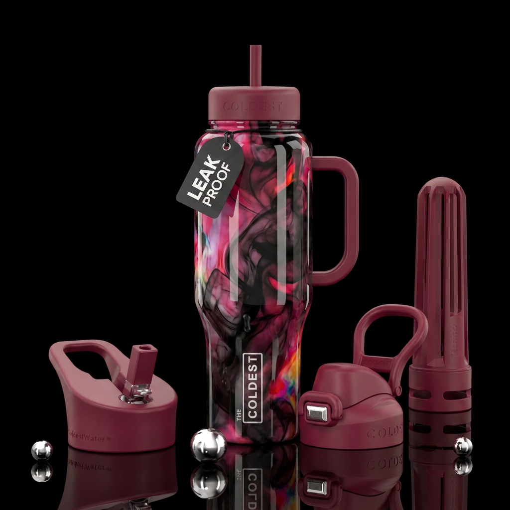 Misty Garnet water bottle design