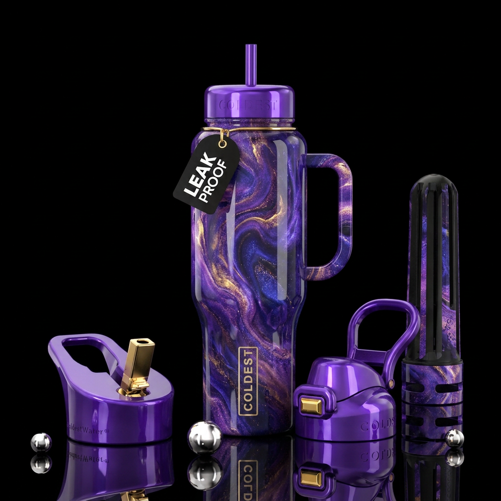 Purple Reign, transformation of mood, good vibe, s... water bottle design