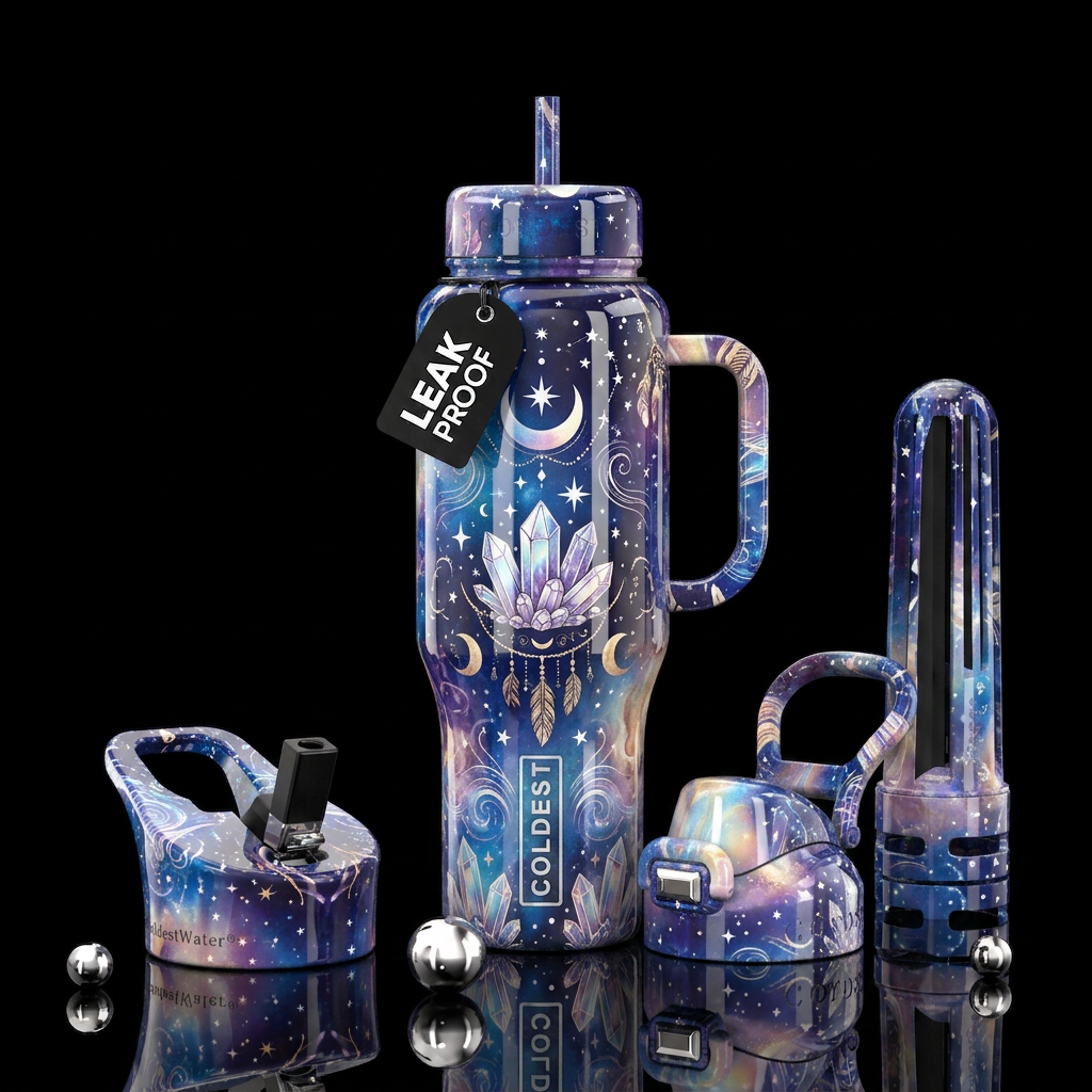 Bella Donna, white witch, goodness and light,, dre... water bottle design