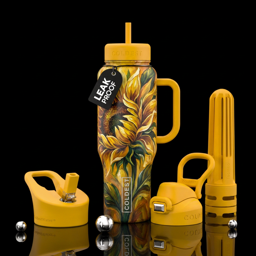 Sunflower water bottle design